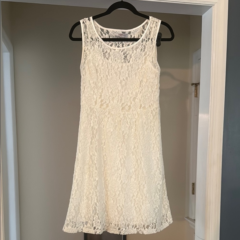 Romy Cream Lace Mini Dress